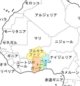 西アフリカの地図 なんて世界はおもしろいんだ